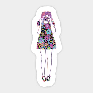 Camera Girl Sticker